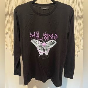Boohoo Streetwear Limited Edition Butterfly Milano Eternity Tee Size L NWOT